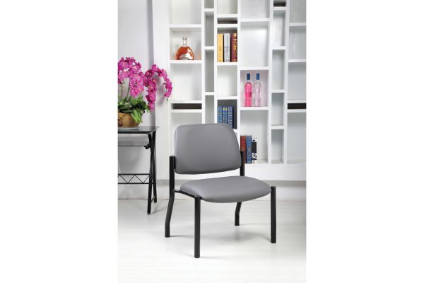 Big & Tall Armless Guest Chair with Black Frame - 23''W