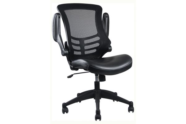 Serene Flip Arm Mesh Back Task Chair with Black Frame
