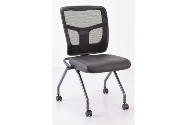 CoolMesh Armless Nesting Chair with Titanium Gray Frame
