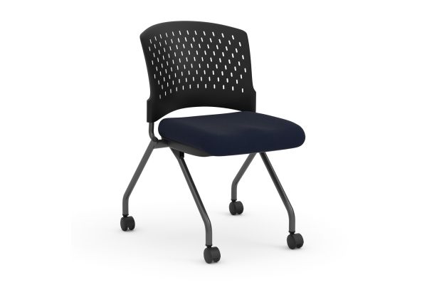 Perch Armless Nesting Chair with Casters - Fabric
