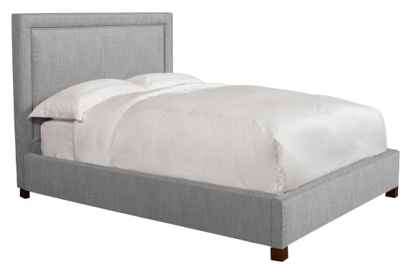 Olivia Queen Grey Upholstered Bed