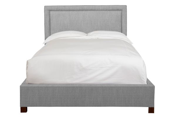 Olivia Queen Grey Upholstered Bed