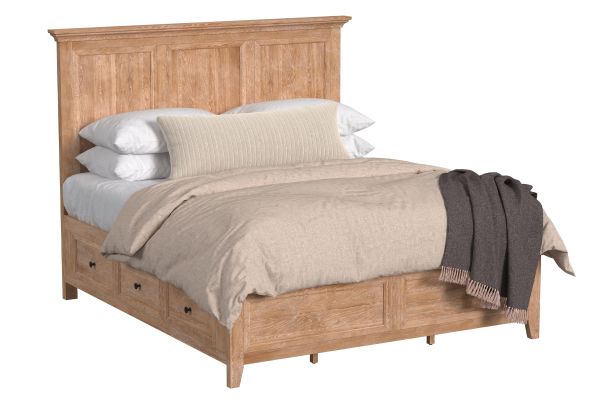 San Mateo Natural King Storage Bed