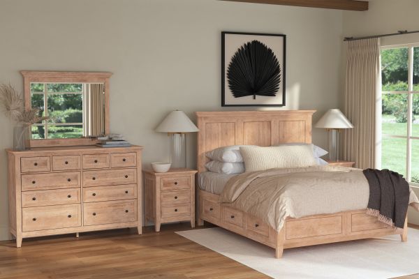 San Mateo 3-Piece Natural King Storage Bedroom Set
