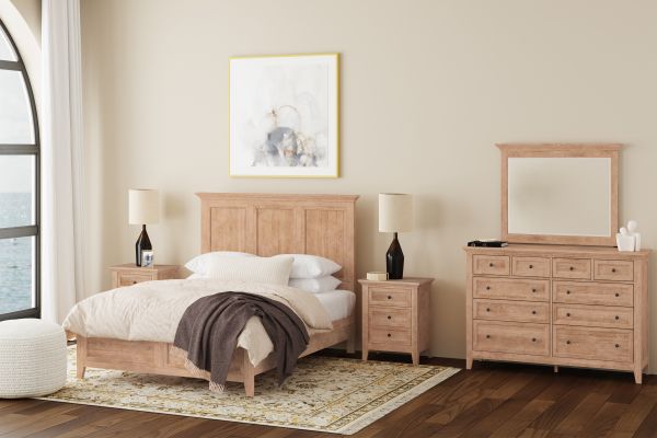 San Mateo 3-Piece Natural Queen Panel Bedroom Set