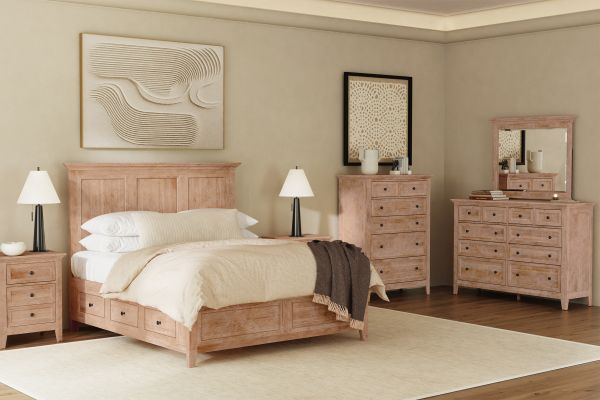 San Mateo 5-Piece Natural King Storage Bedroom Set 