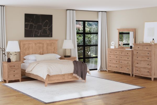 San Mateo 5-Piece Natural Queen Panel Bedroom Set 