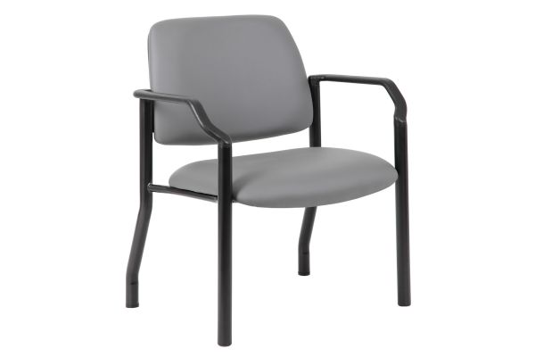 OfficeSource | Big & Tall | Guest Chair with Arms and Black Frame - 27.5''W