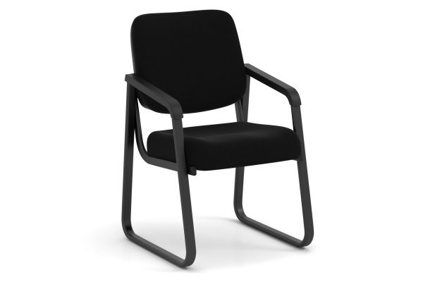 OfficeSource | Value Collection | Sled Base Guest Chair with Black Frame
