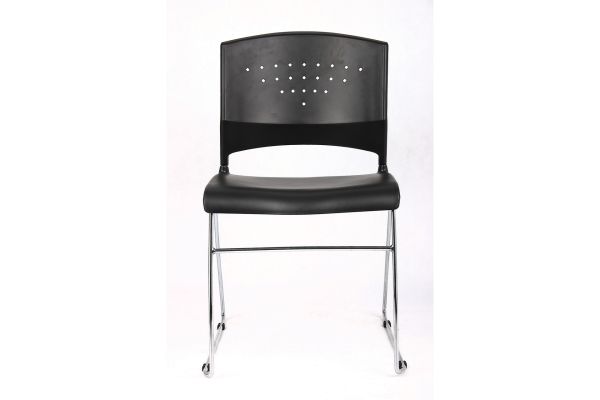 OfficeSource | Tower | Stackable Side Chair with Chrome Frame