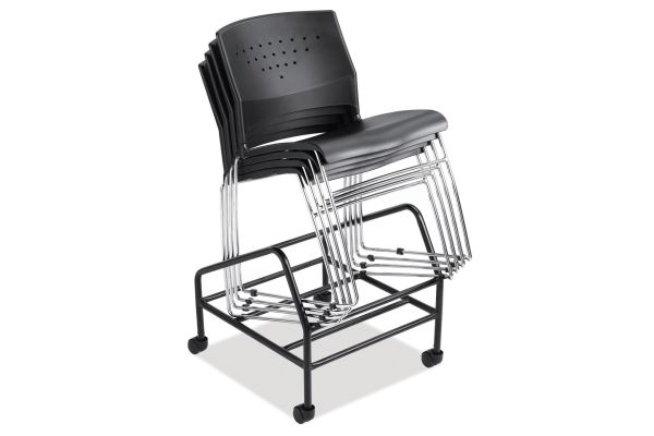 OfficeSource | Tower | Stackable Side Chair with Chrome Frame
