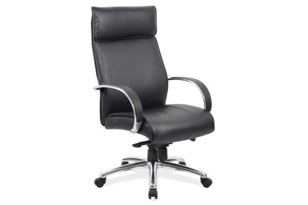OfficeSource | Prestige | Executive High Back Chair w/Chrome Frame & Base