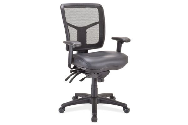OfficeSource | CoolMesh | Multi Function, Mid Back Chair with Seat Slider and Black Frame