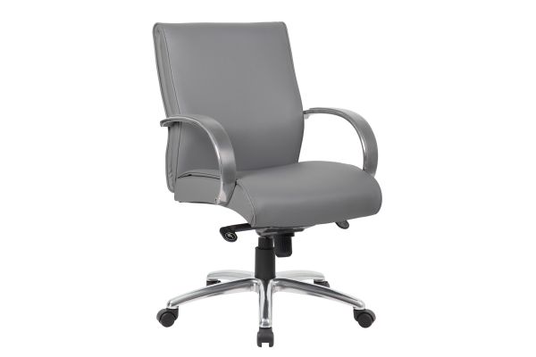 OfficeSource | Prestige | Executive Mid Back Chair w/Chrome Frame & Base