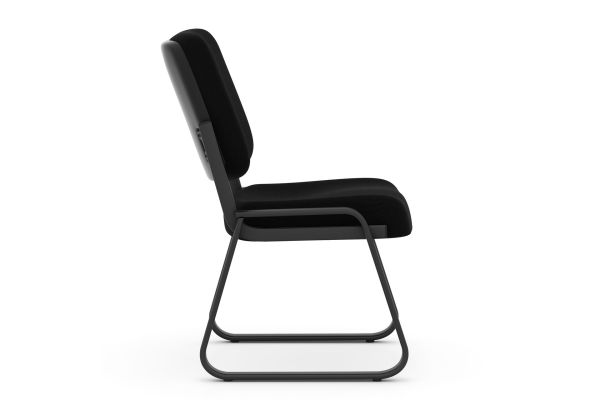 OfficeSource | Value Collection | Armless, Sled Base Guest Chair with Black Frame