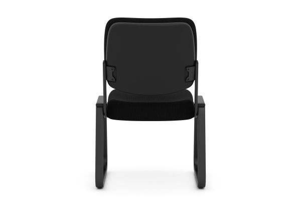 OfficeSource | Value Collection | Armless, Sled Base Guest Chair with Black Frame