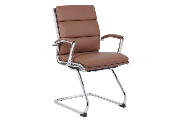 OfficeSource | Merak | Executive Guest Sled Base with Chrome Frame