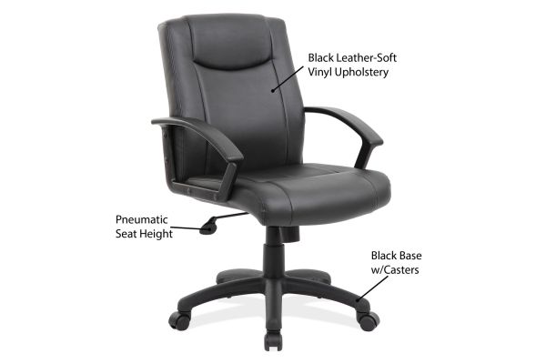 OfficeSource Advantage Collection Executive Mid Back with Black Frame
