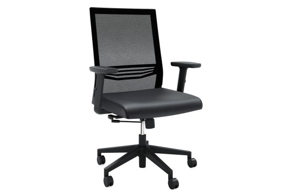 OfficeSource | Oslo | Mid Back Mesh Task Chair with Adjustable Arms