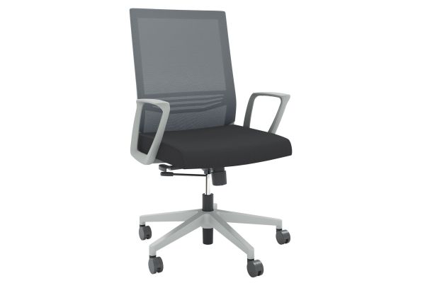 OfficeSource | Oslo | Mid-Back Mesh Conference Chair with Fixed Arms