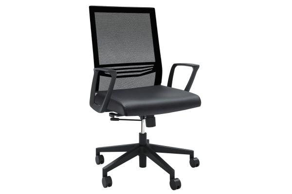 OfficeSource | Oslo | Mid-Back Mesh Conference Chair with Fixed Arms