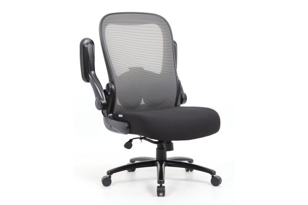 OfficeSource | Ryde | Big & Tall High Back Mesh Task Chair with Flip Arm