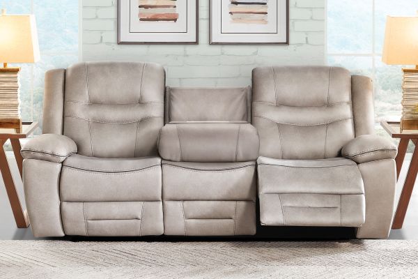 Rockford Grey Dual Power Reclining Sofa