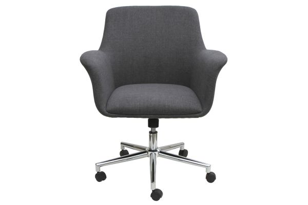 OfficeSource Bolster Collection Mid Back Swivel Chair with 5 Star Chrome Base