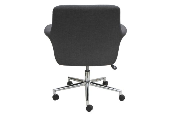 OfficeSource Bolster Collection Mid Back Swivel Chair with 5 Star Chrome Base