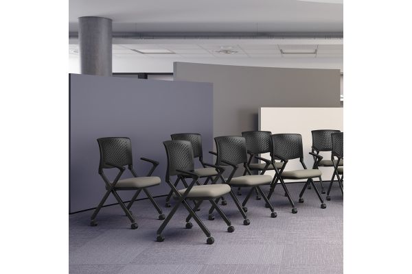 OfficeSource | Julep | Nesting Chair with Arms and Casters