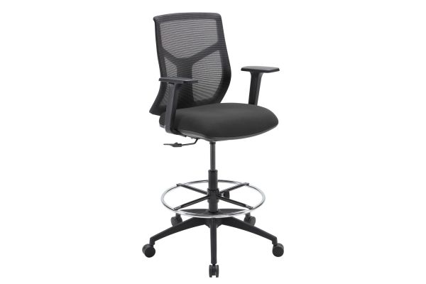 OfficeSource Starlight Mid Back Stool with Black Frame