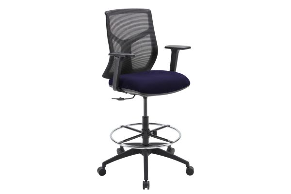 OfficeSource Starlight Mid Back Stool with Black Frame