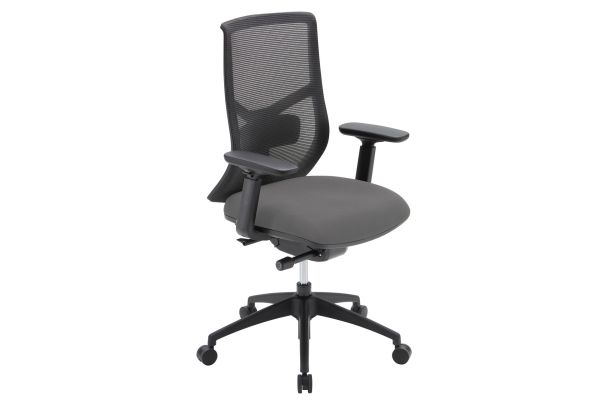 OfficeSource Starlight High Back Luxe Task Chair with Black Frame and Seat Slider