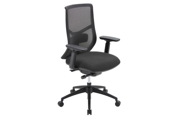 OfficeSource Starlight High Back Luxe Task Chair with Black Frame and Seat Slider