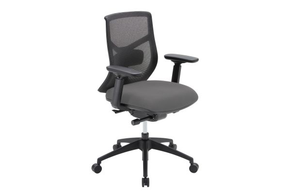 OfficeSource Starlight Mid Back Luxe Task Chair with Black Frame and Seat Slider