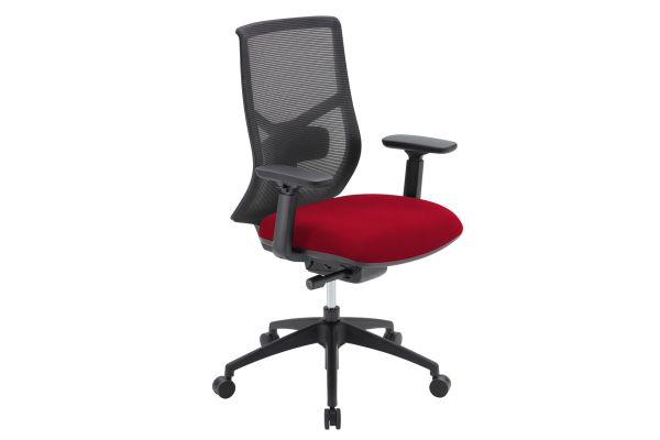 OfficeSource Starlight High Back Max Task Chair with Black Frame and Seat Slider