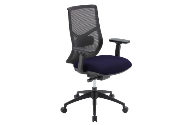 OfficeSource Starlight High Back Max Task Chair with Black Frame and Seat Slider