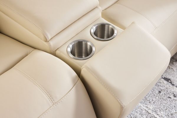 Newport 7-Piece Leather Dual Power Reclining Sectional
