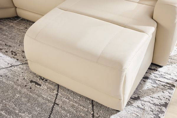 Newport 3-Piece Leather Dual Power Reclining Sectional with Left Arm Facing Chaise
