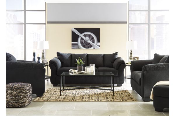 Darcy Black 8-Piece Living Room Set