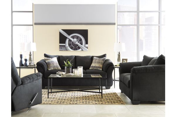 Darcy Black 8-Piece Living Room Set