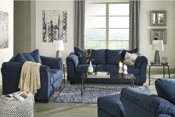 Darcy Blue 8-Piece Living Room Set