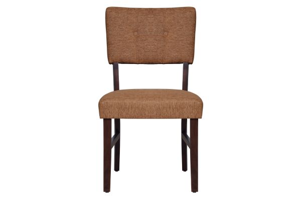 Ellis 47" Round Table + 4 Rust Chairs