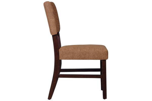 Ellis 47" Round Table + 4 Rust Chairs