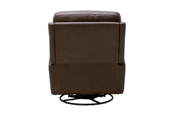 Oliver Umber Leather Triple Power Swivel Glider Recliner