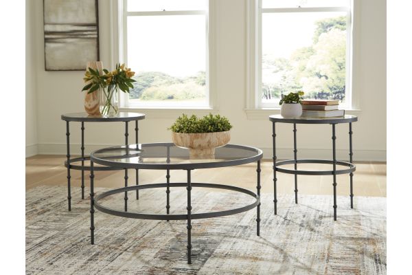 Allmaxx Pewter 9-Piece Living Room Set