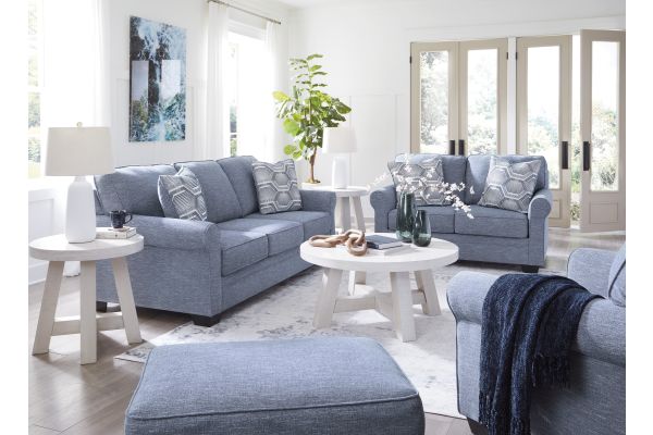 Carissa Manor Denim 10-Piece Living Room Set