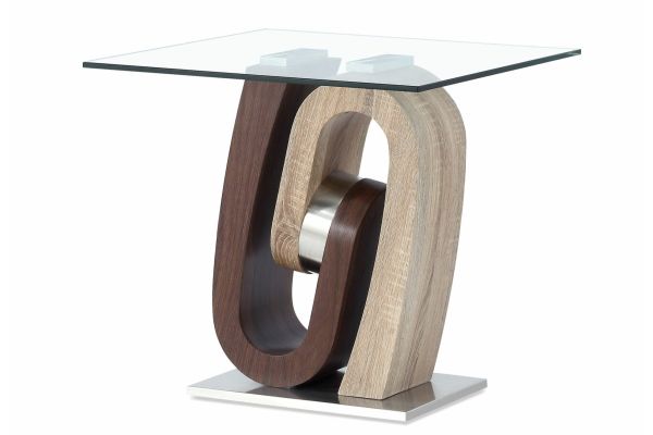 Global Furniture Geometric Glass End Table - T4126ET