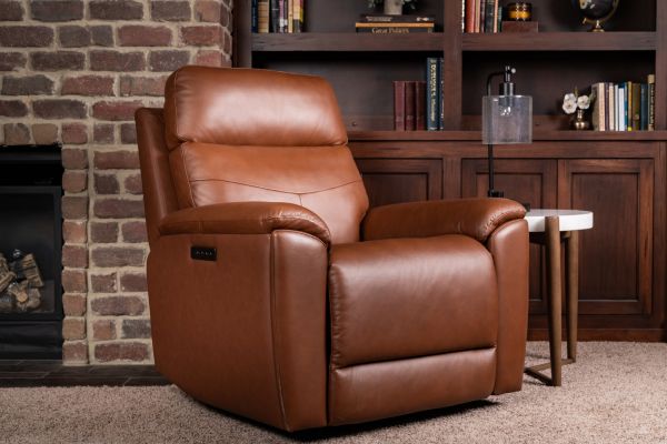 Refined Pecan Perfect Match Triple Power Swivel Gliding Recliner
