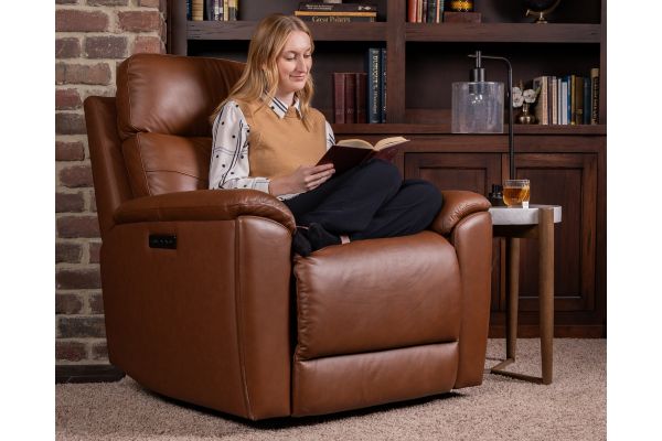 Refined Pecan Perfect Match Triple Power Swivel Gliding Recliner